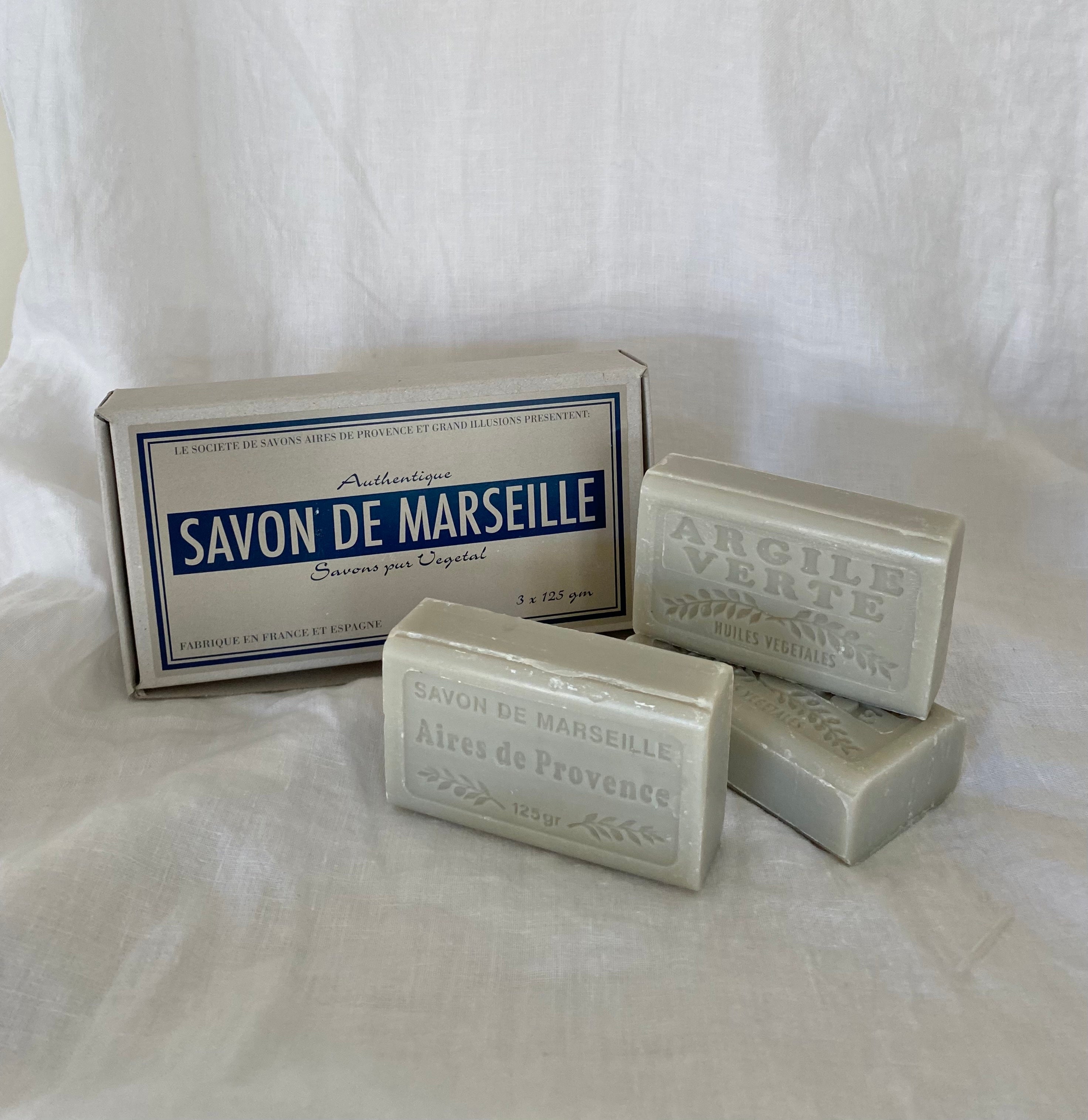 Marseilles Soap Argile Verte 125g Box of 3