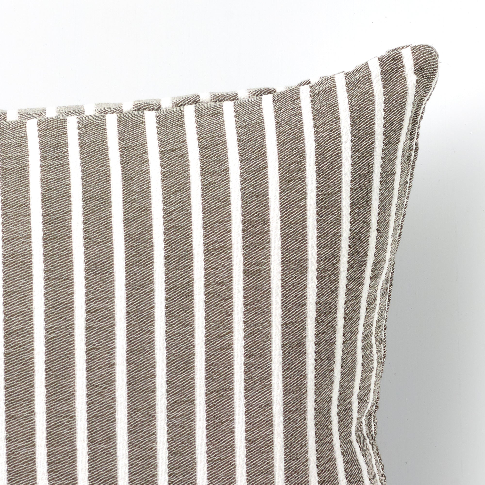 Grey and White Stripe Cushion
