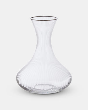 Silver Ribbed Decanter