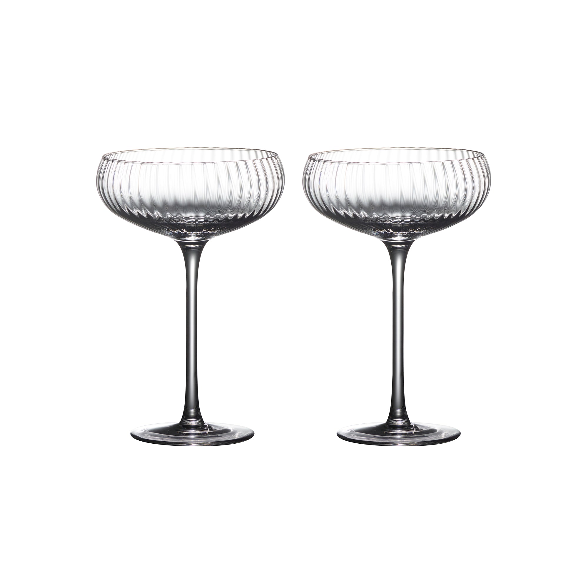 Set of Two Long Stemmed Champagne Coupes