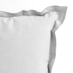 Light Grey Linen Frill Cushion