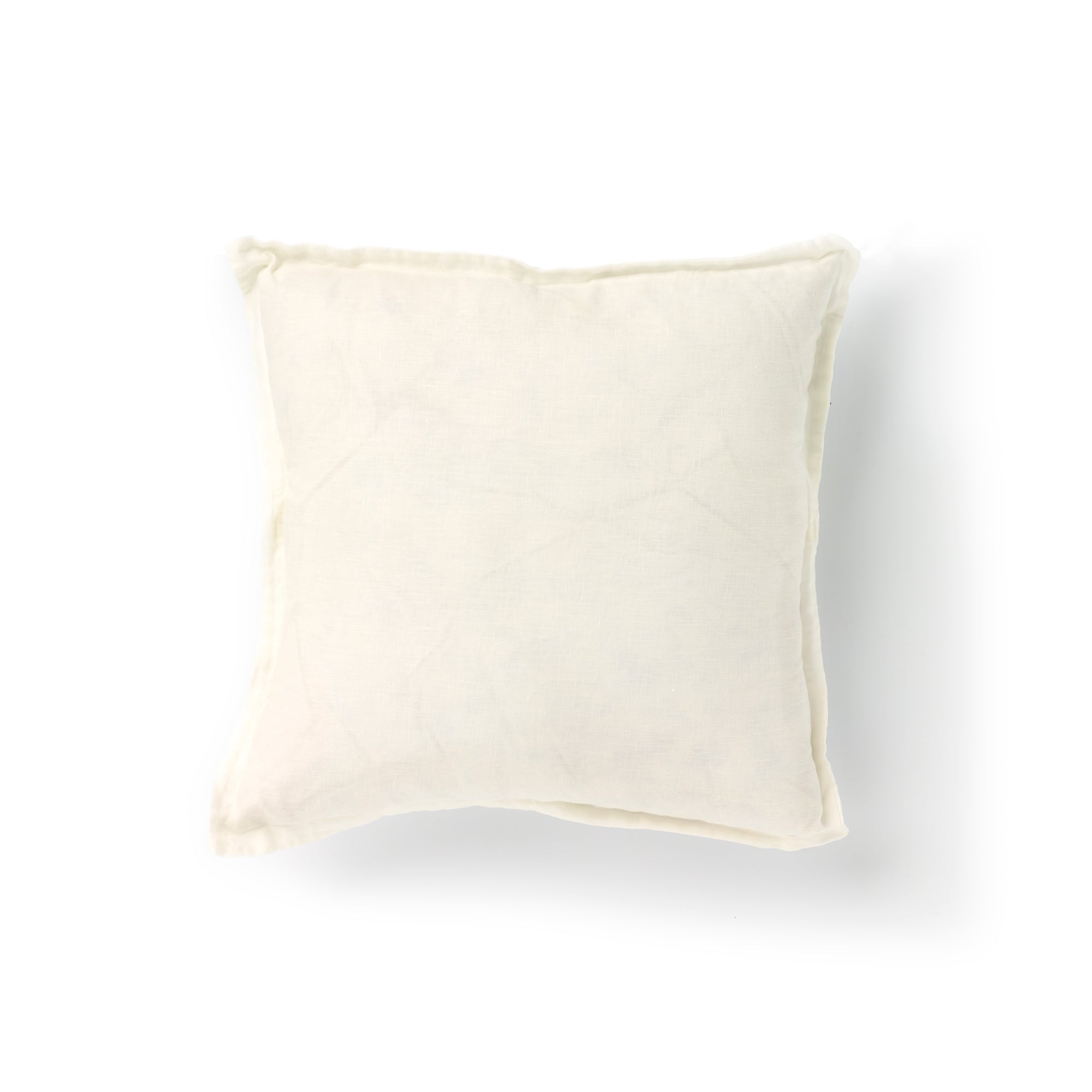 White Linen Frill Cushion
