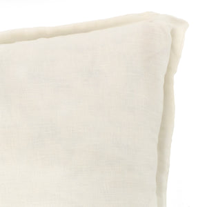 White Linen Frill Cushion