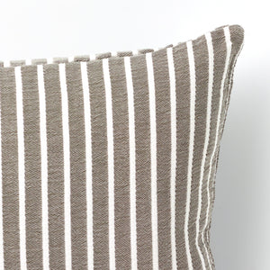 Grey and White Stripe Cushion