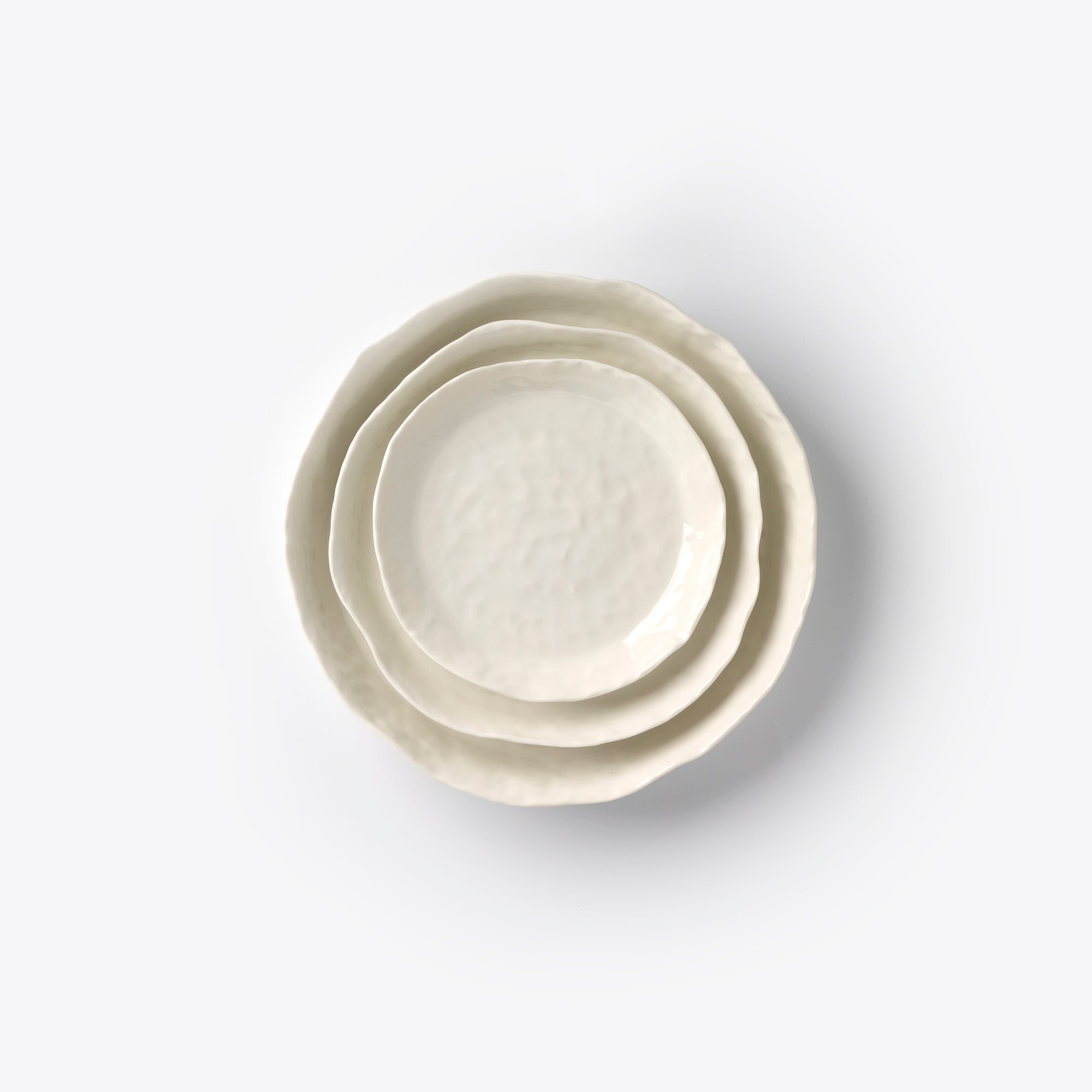 White Textured Artisan Serving Plate